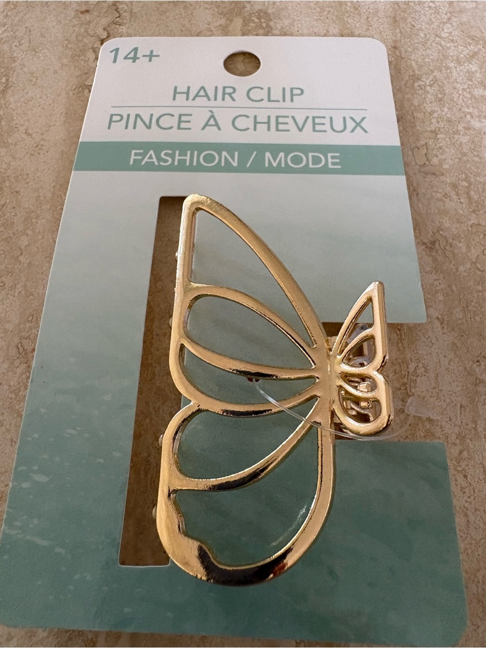 Gold Butterfly Hair Clip - Fashion Accessory